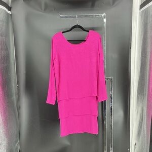 Elegant Pink Layered Prom Dress